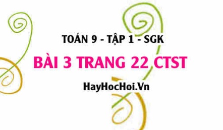 Bài 3 trang 22 Toán 9 tập 1 Chân trời sáng tạo SGK